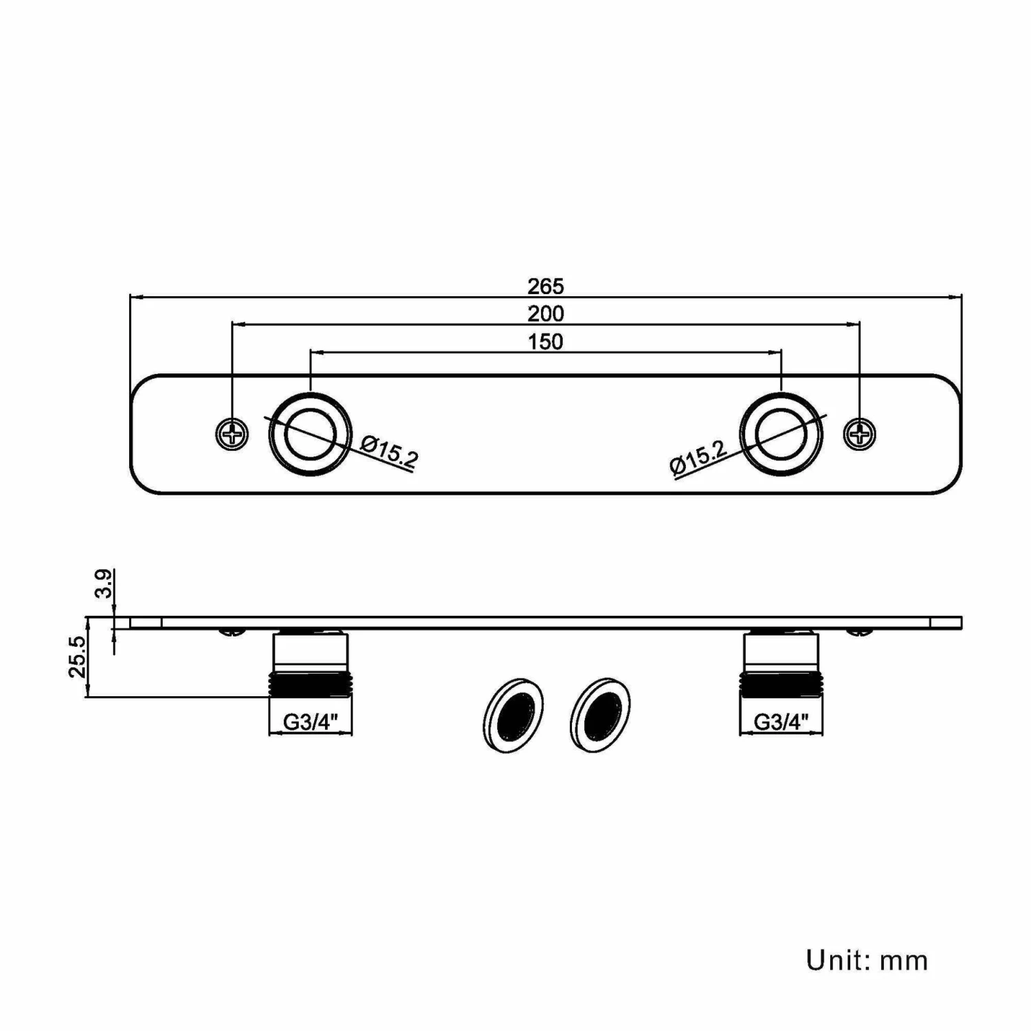 Premium Shower Valve Fixing Kit - Image 2