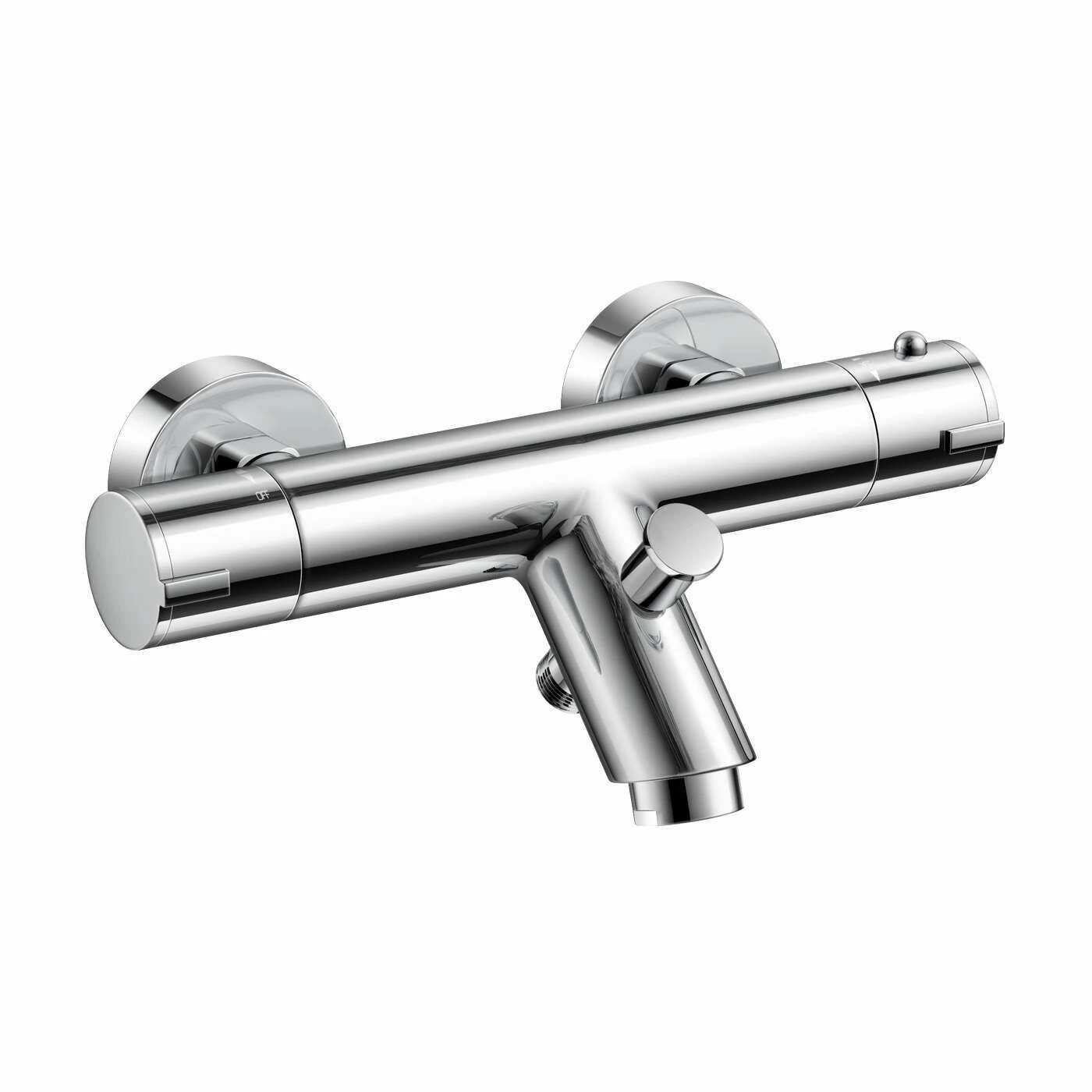 Ballina Premium Chrome Round Thermostatic Bath Filler Shower Bar Valve