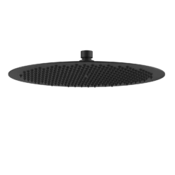 300mm Matt Black Round Stainless Steel Slim Shower Head