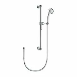 Chrome Traditional Shower And Sliding Riser Set