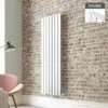 Faro White Double Flat Panel Vertical Radiator 1600x490mm