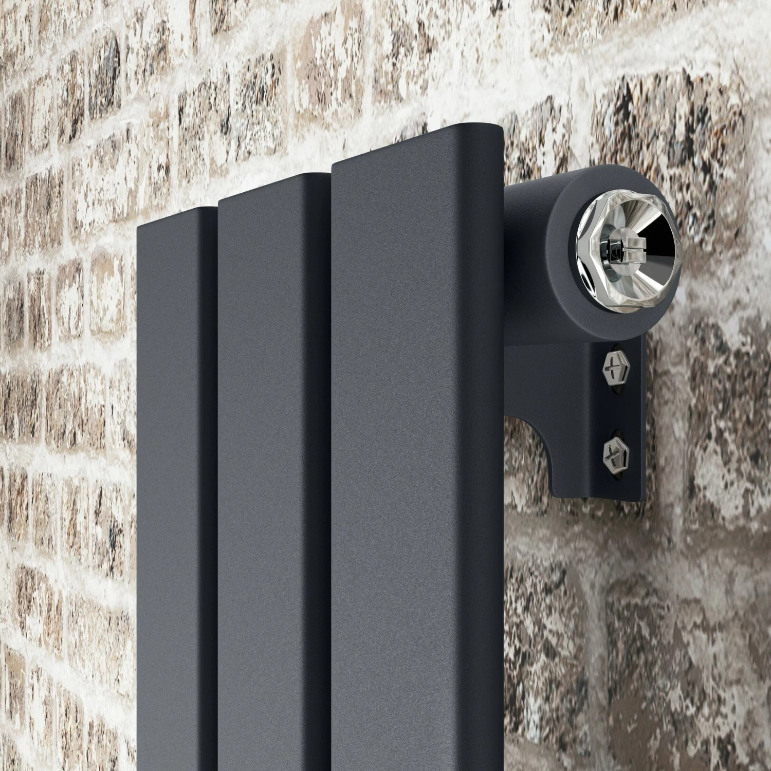 Faro Anthracite Single Flat Panel Vertical Radiator 1600x210mm - Image 5