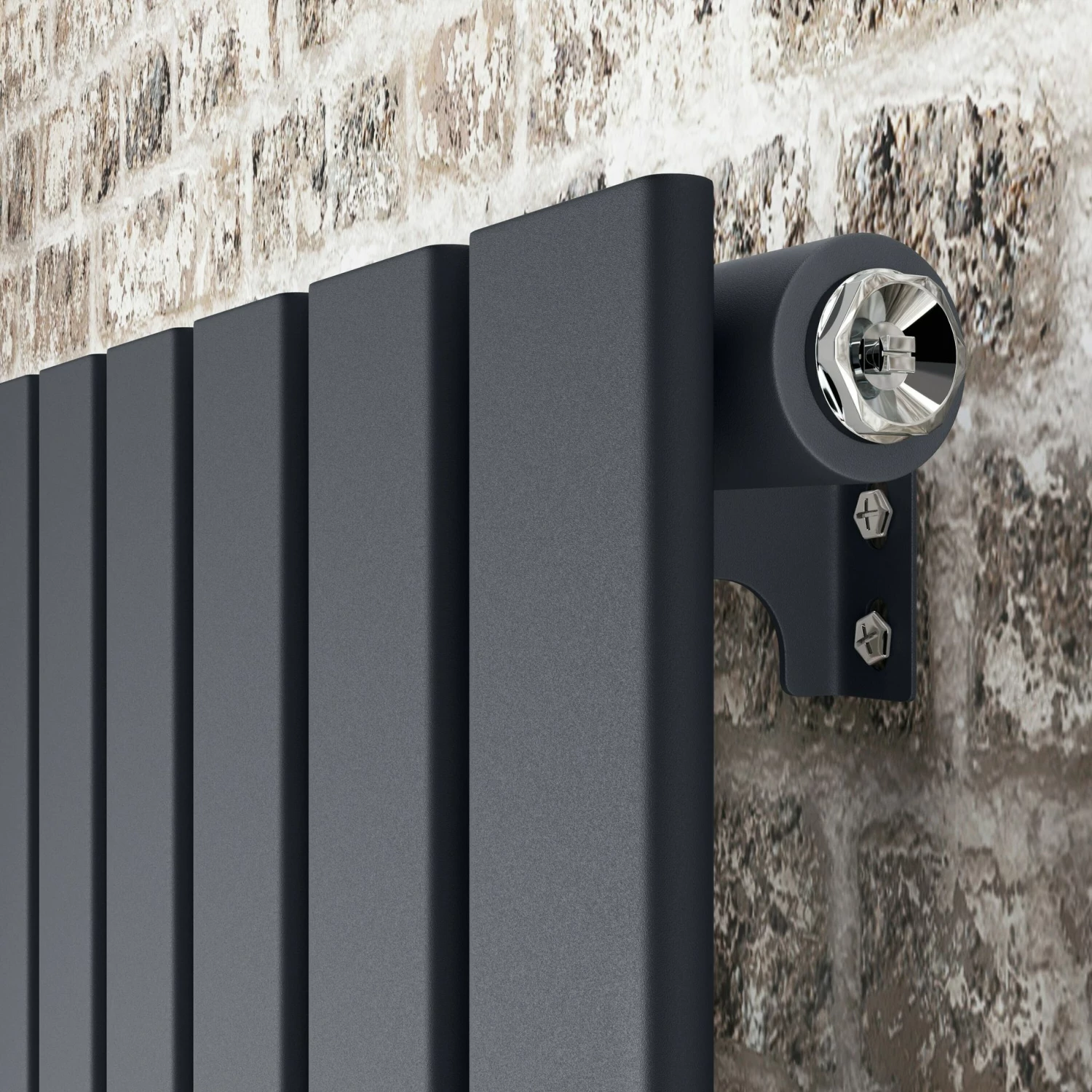 Faro Anthracite Single Flat Panel Vertical Radiator 1800x420mm - Image 5