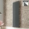 Faro Anthracite Single Flat Panel Vertical Radiator 1800x490mm