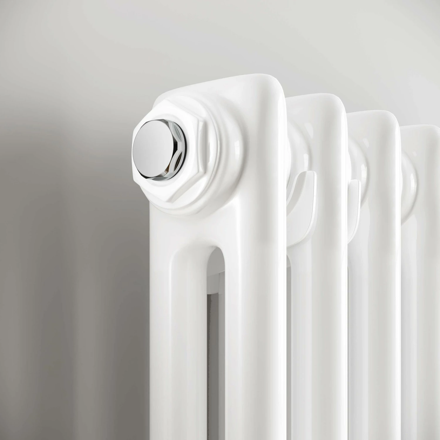 Athens White Double Column Vertical Traditional Radiator 1800x470mm - Image 4