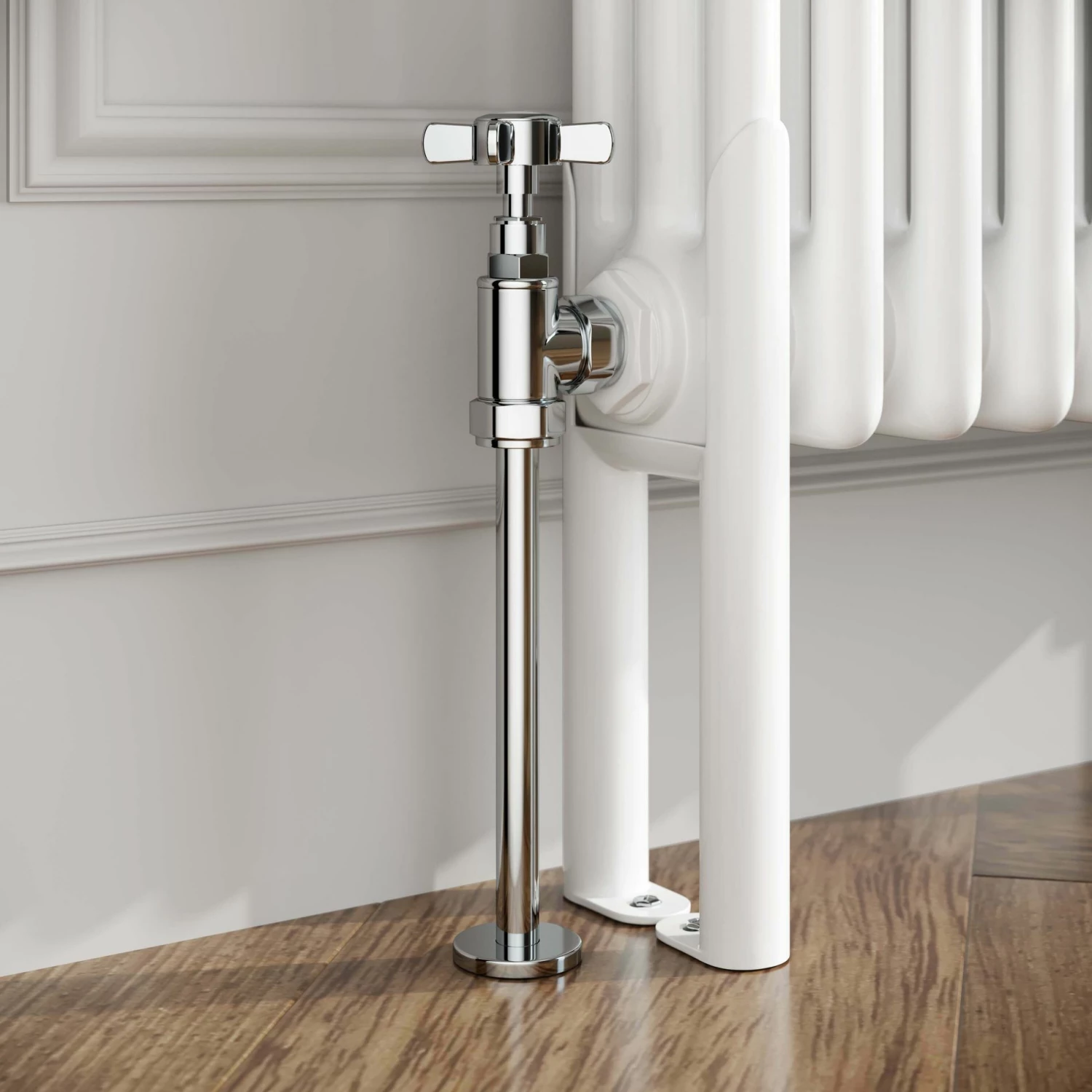 Athens White Triple Column Vertical Traditional Radiator 1800x470mm - Image 5