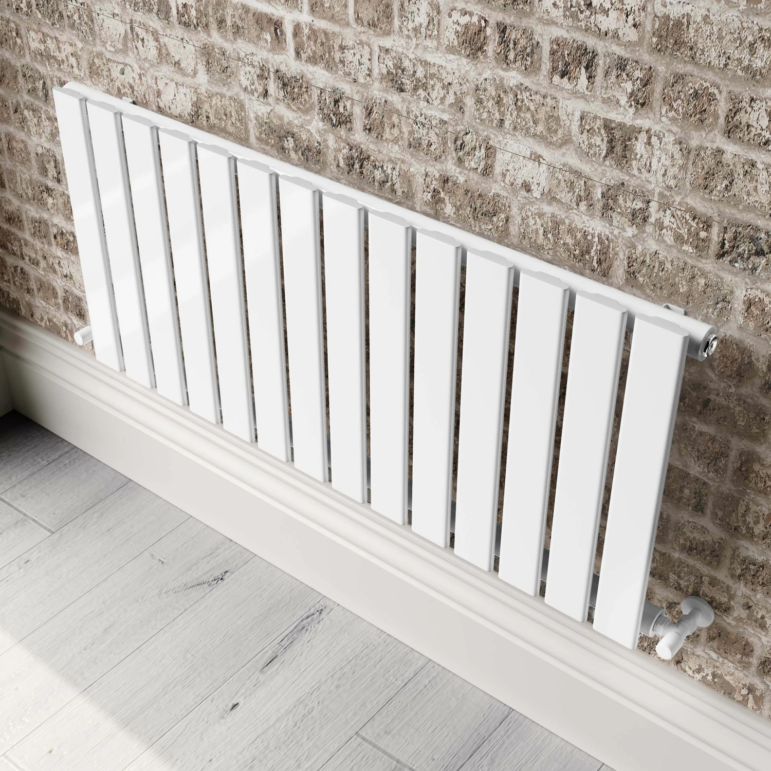 Faro White Single Flat Panel Horizontal Radiator 450x980mm - Image 4
