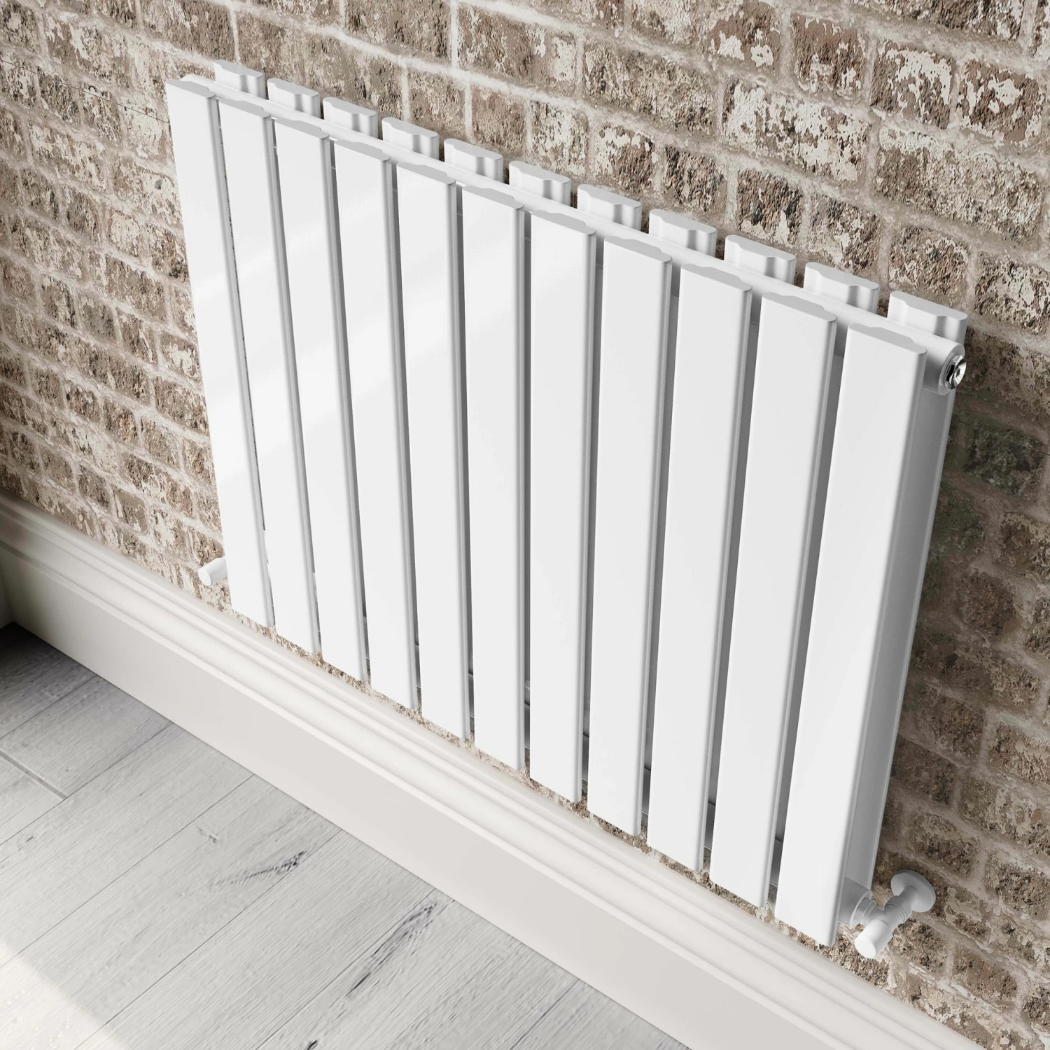 Faro White Double Flat Panel Horizontal Radiator 600x770mm - Image 4