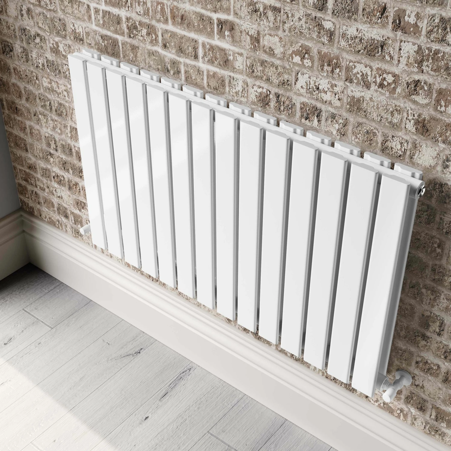 Faro White Double Flat Panel Horizontal Radiator 600x980mm - Image 4