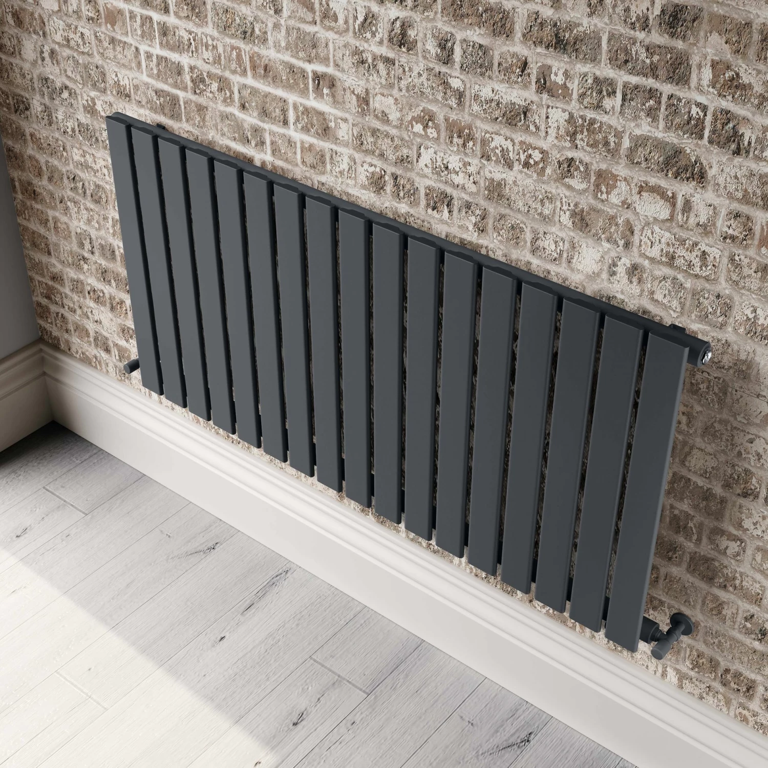 Faro Anthracite Single Flat Panel Horizontal Radiator 600x1190mm - Image 4