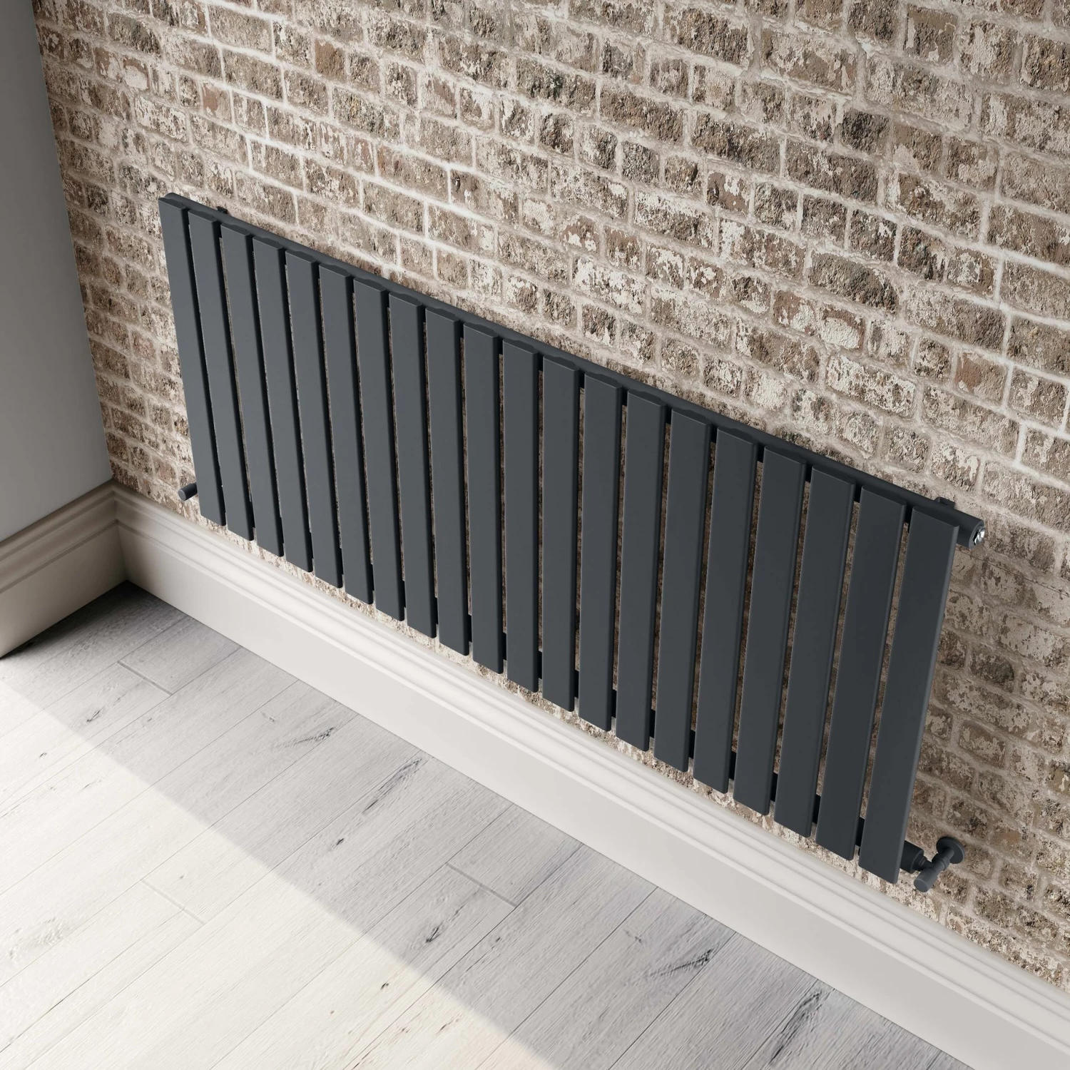Faro Anthracite Single Flat Panel Horizontal Radiator 600x1400mm - Image 4