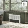 Athens White Triple Column Horizontal Traditional Radiator 300x785mm