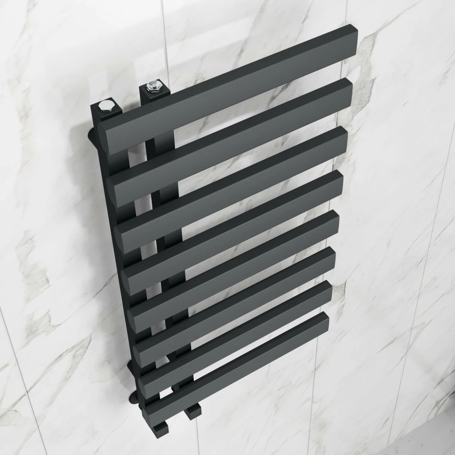Palermo Anthracite Designer Heated Towel Rail 800x450mm - Image 3