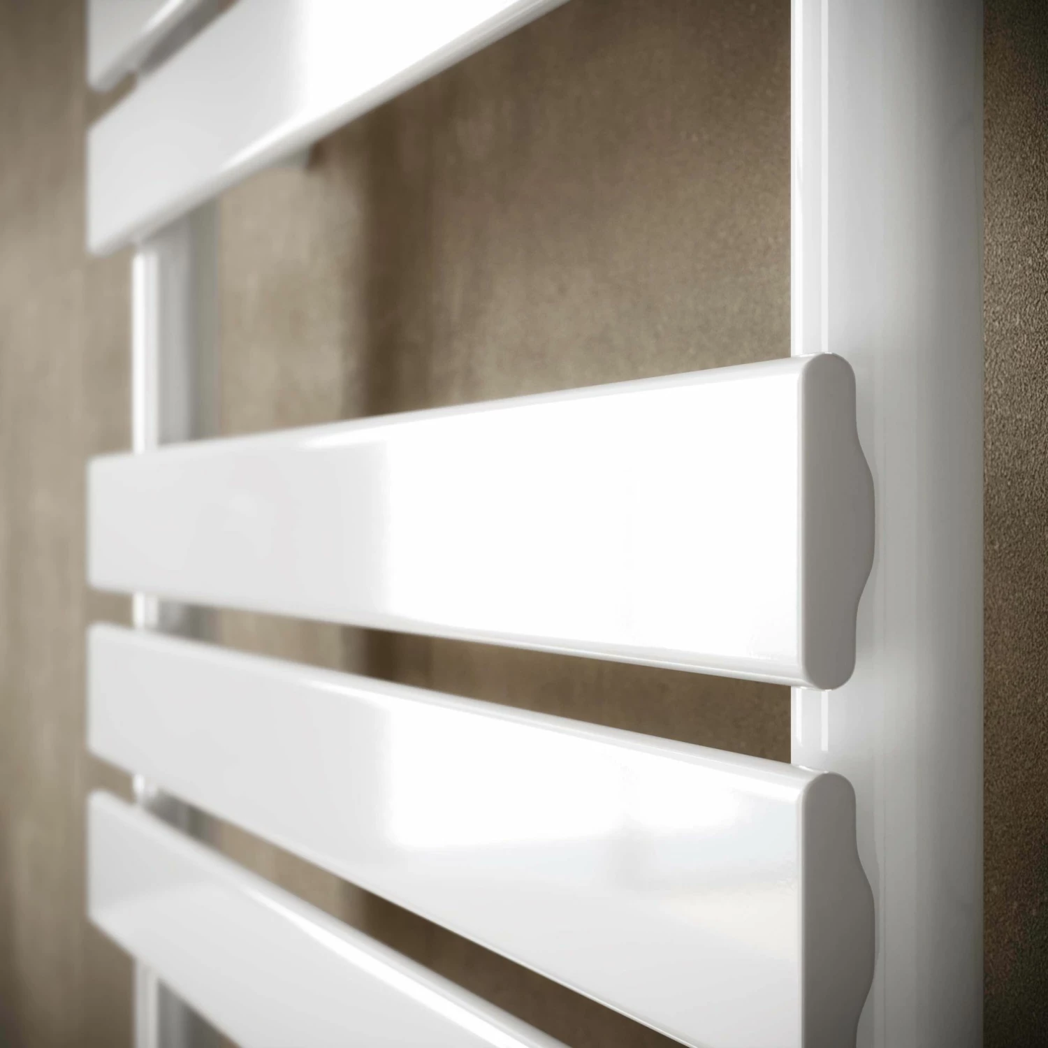 Santorini White Flat Panel Heated Towel Rail 1000x600mm - Image 5