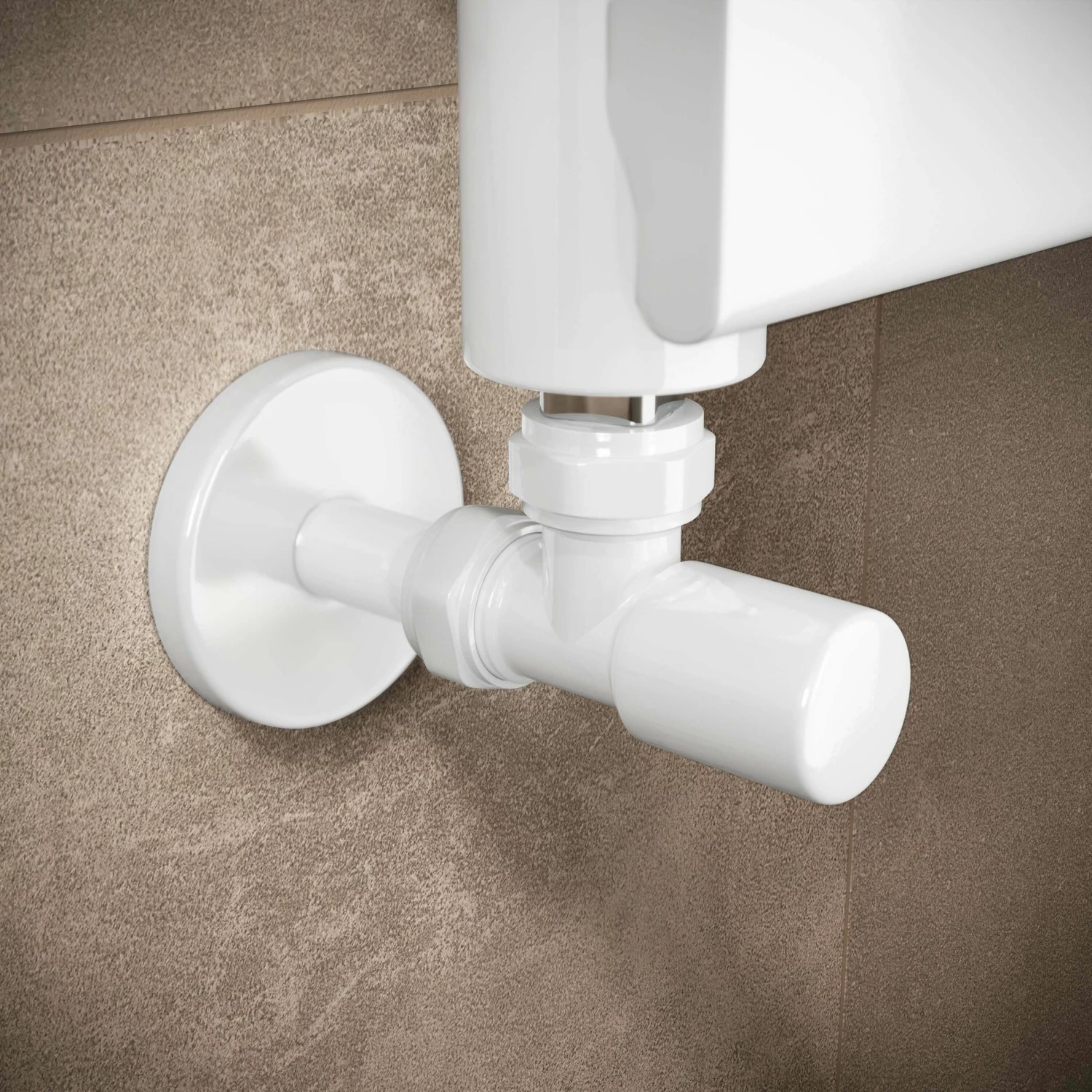 Santorini White Flat Panel Heated Towel Rail 1000x600mm - Image 6