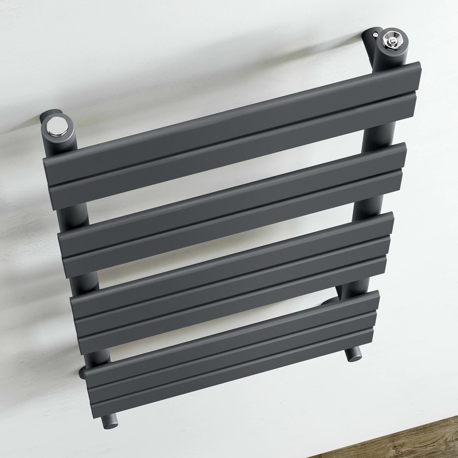 Santorini Anthracite Flat Panel Heated Towel Rail 1000x450mm - Image 3
