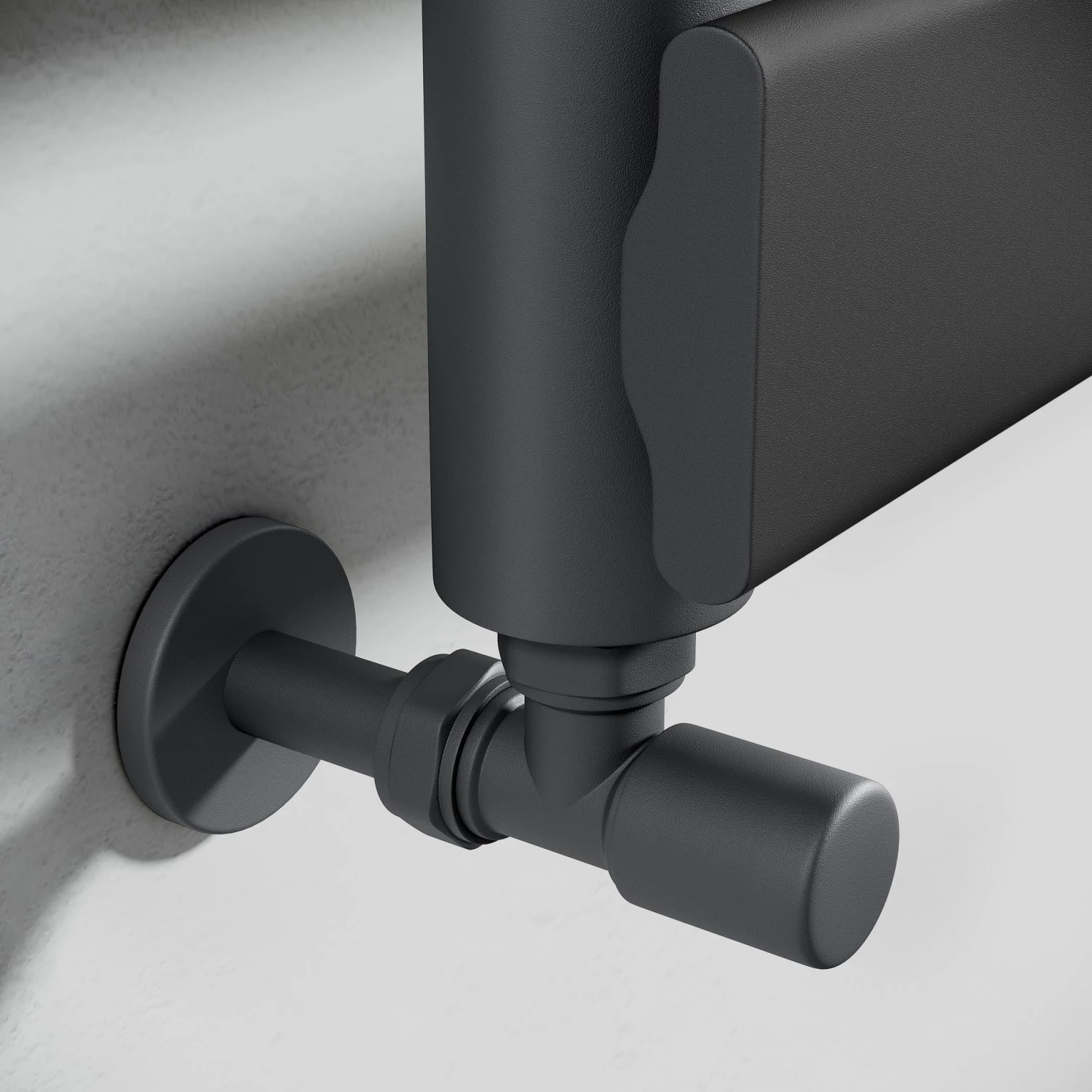 Santorini Anthracite Flat Panel Heated Towel Rail 1200x450mm - Image 5