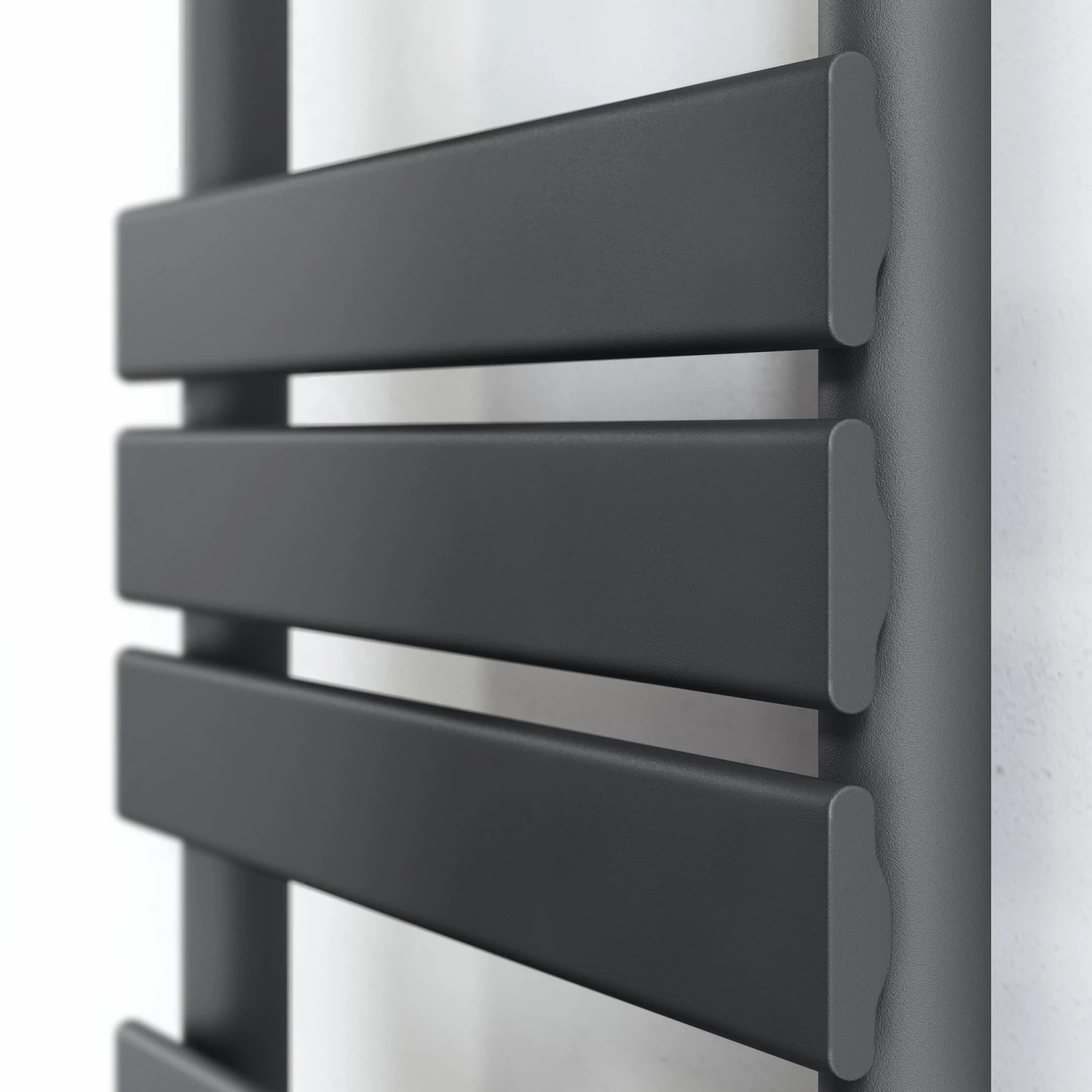 Santorini Anthracite Flat Panel Heated Towel Rail 1600x450mm - Image 4