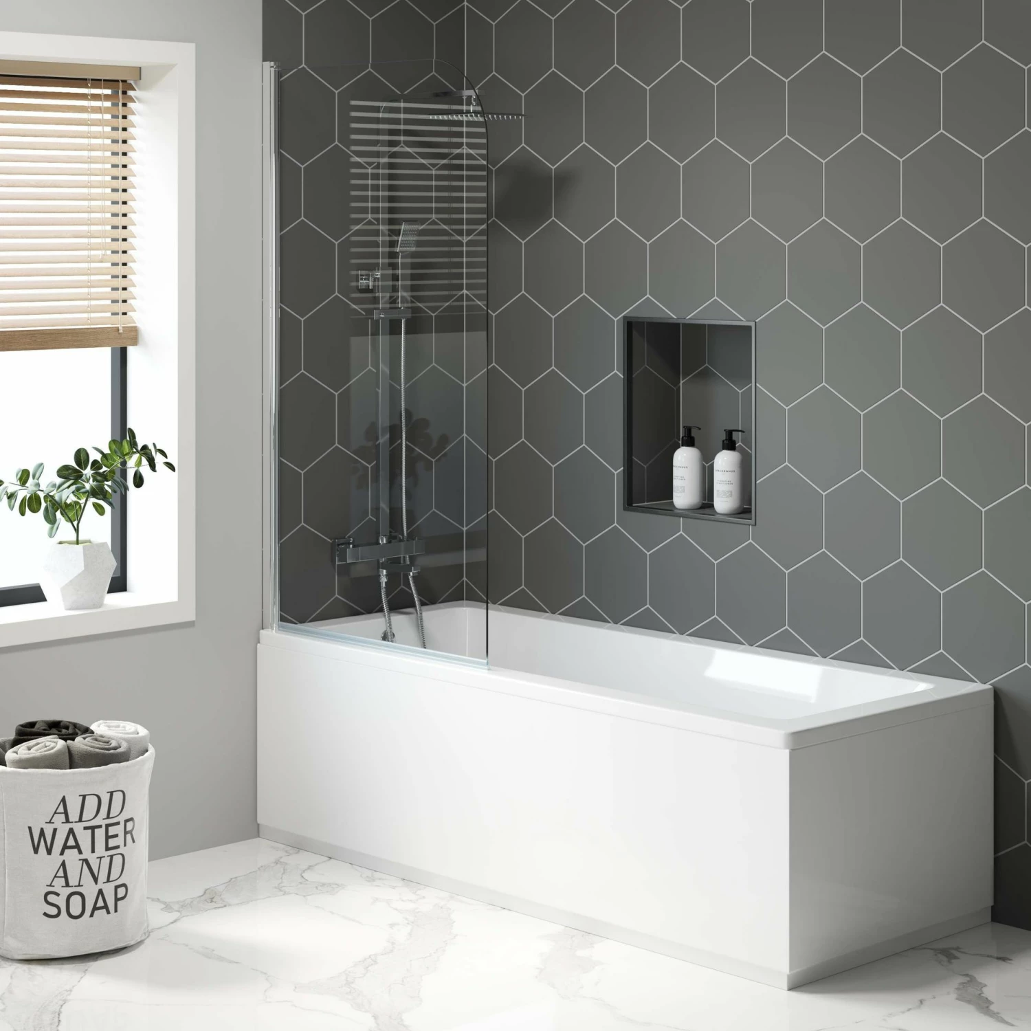 Gloss White Wooden Bath End Panel 700mm