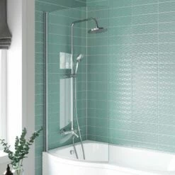 4mm P Shaped Bath Screen
