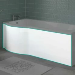 1700 Acrylic P Shaped Bath Front Panel