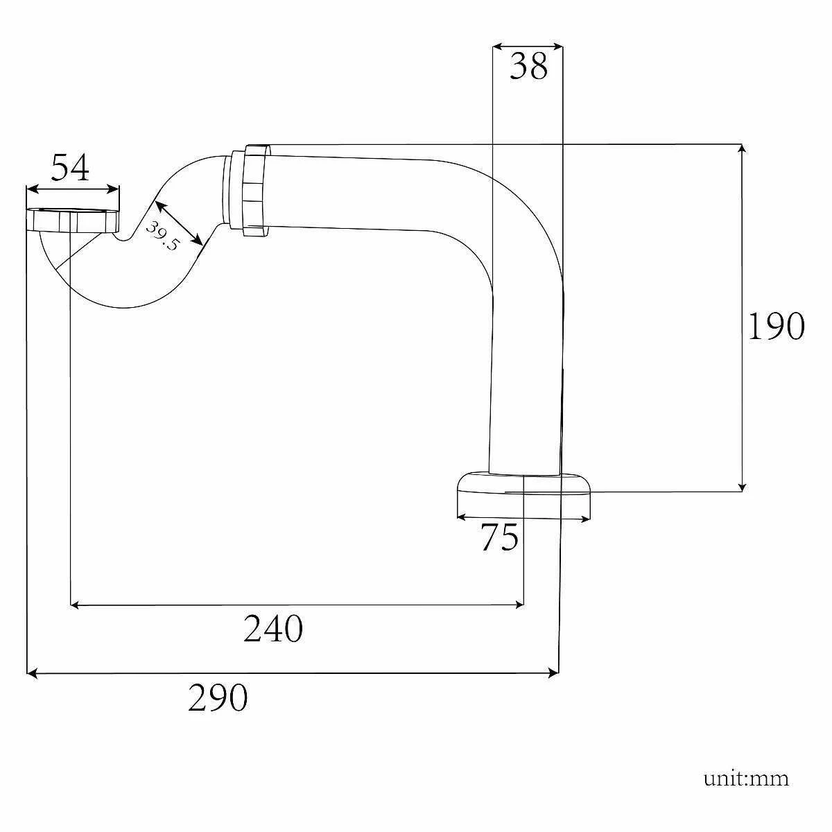 Traditional Exposed Bath Trap & Pipe - Image 2
