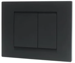 Wirquin Dual Flush Matt Black Push Plate