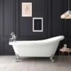 Highbury 1700mm Roll Top Slipper Bath - Chrome Ball Feet