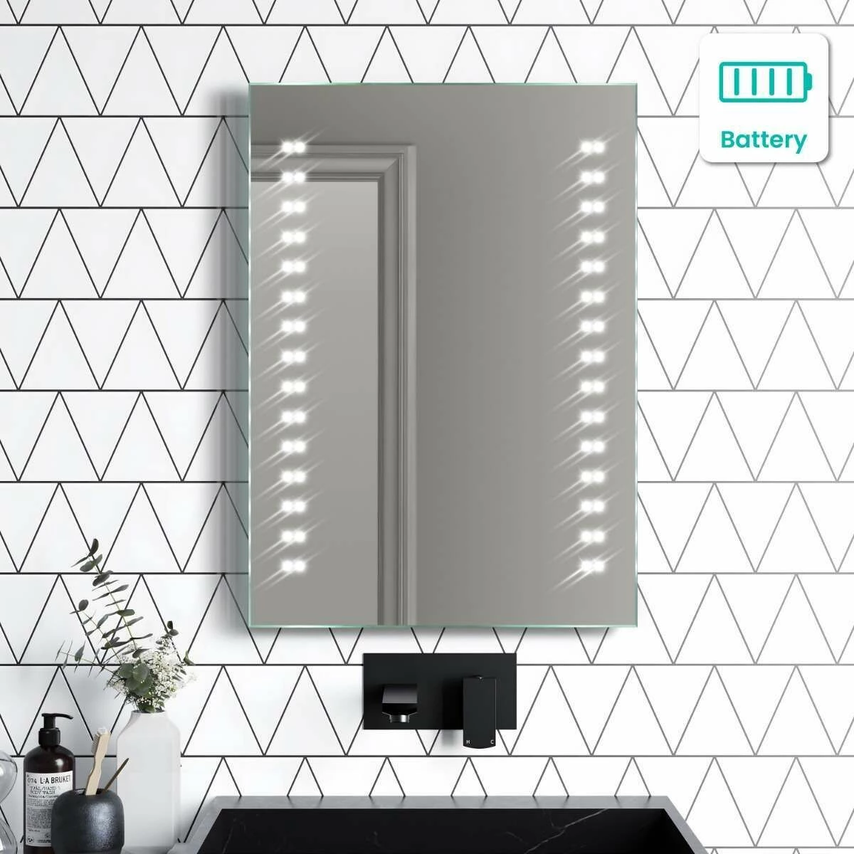 Madison Battery Operated Illuminated LED Mirror 700x500mm