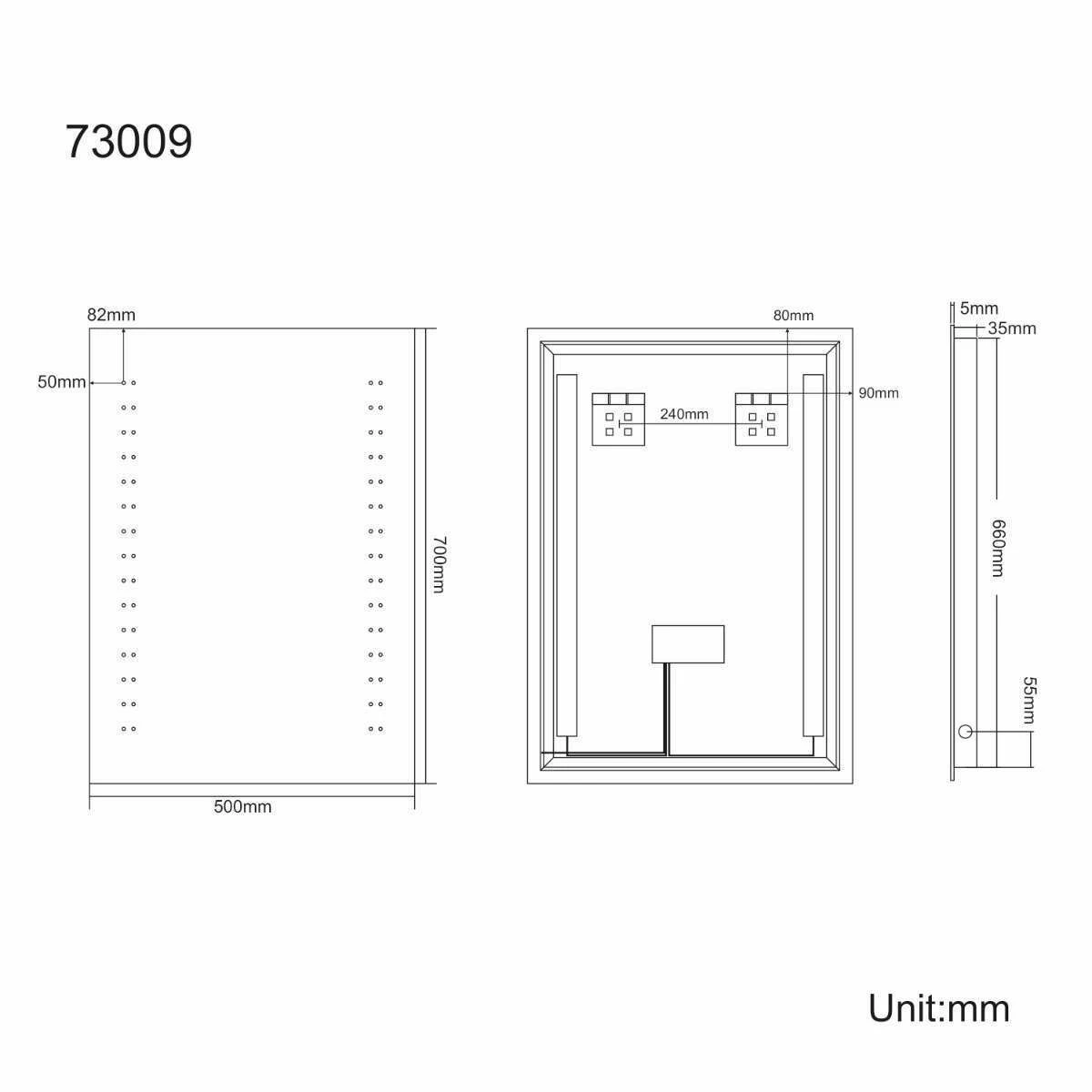 Madison Battery Operated Illuminated LED Mirror 700x500mm - Image 5