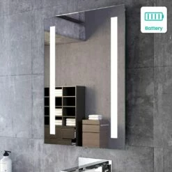 Emielia Battery Operated Illuminated LED Mirror 700x500mm