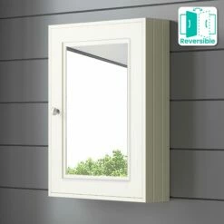 Chalk White Mirror Cabinet 700x500mm