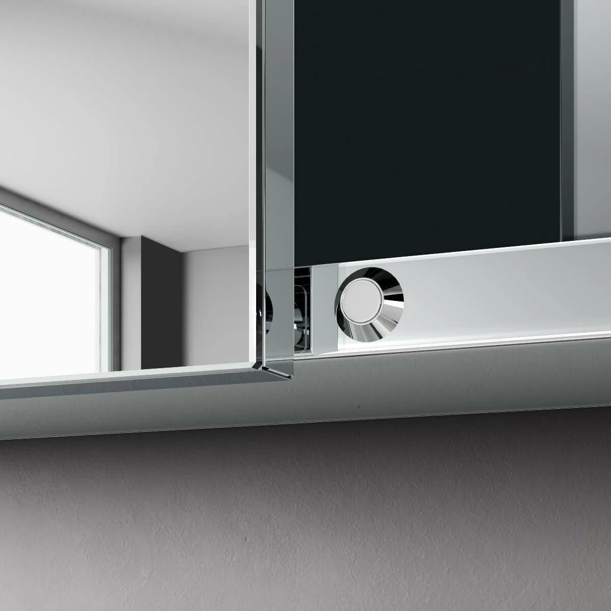 Elena Stainless Steel Mirror Cabinet 600x600mm - Image 5