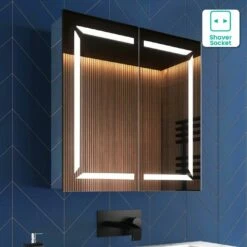 Amara Illuminated LED Mirror Cabinet 600x600mm