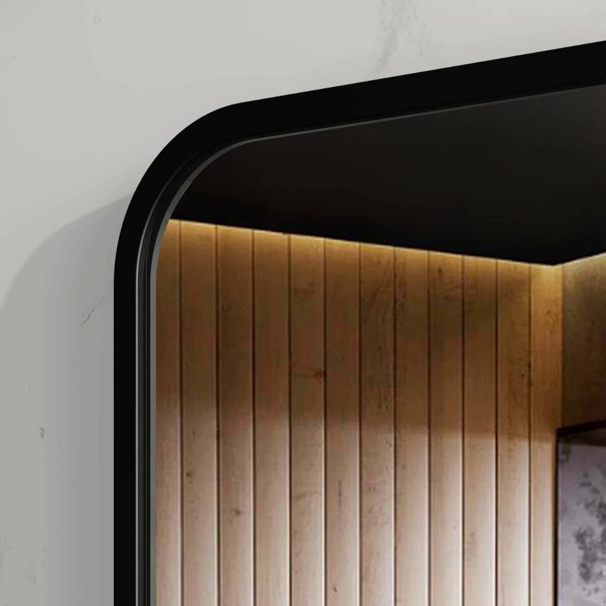 Olivia Black Framed Rectangular Bathroom Mirror 700x500mm - Image 3