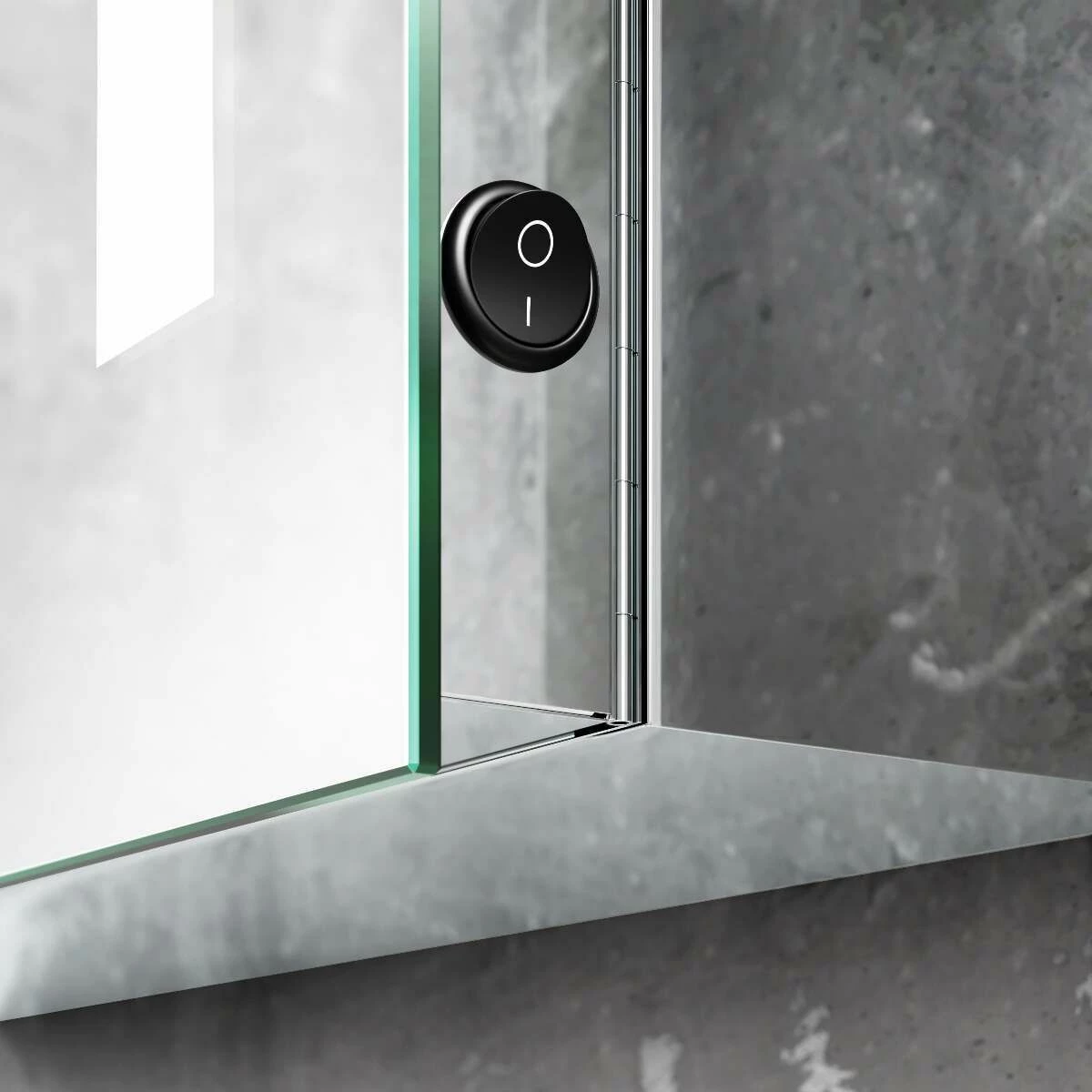 Emielia Battery Operated Illuminated LED Mirror Cabinet 600x800mm - Image 5