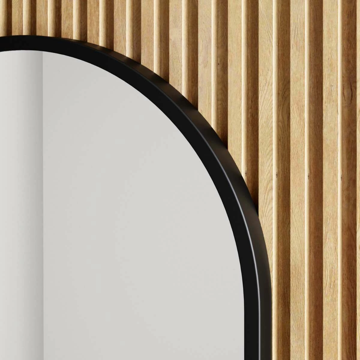 Darci Black Framed Oval Bathroom Mirror 900x500mm - Image 3