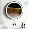 Mollie Battery Operated Black Framed Illuminated LED Mirror 600mm