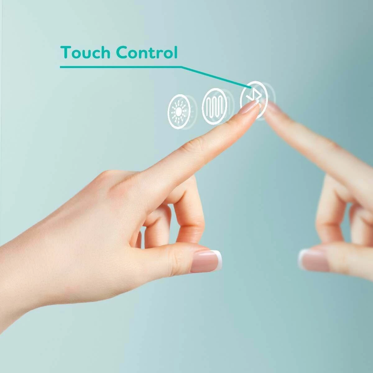 Aria Round Illuminated LED Mirror With BLUETOOTH Speaker 600mm - Image 5