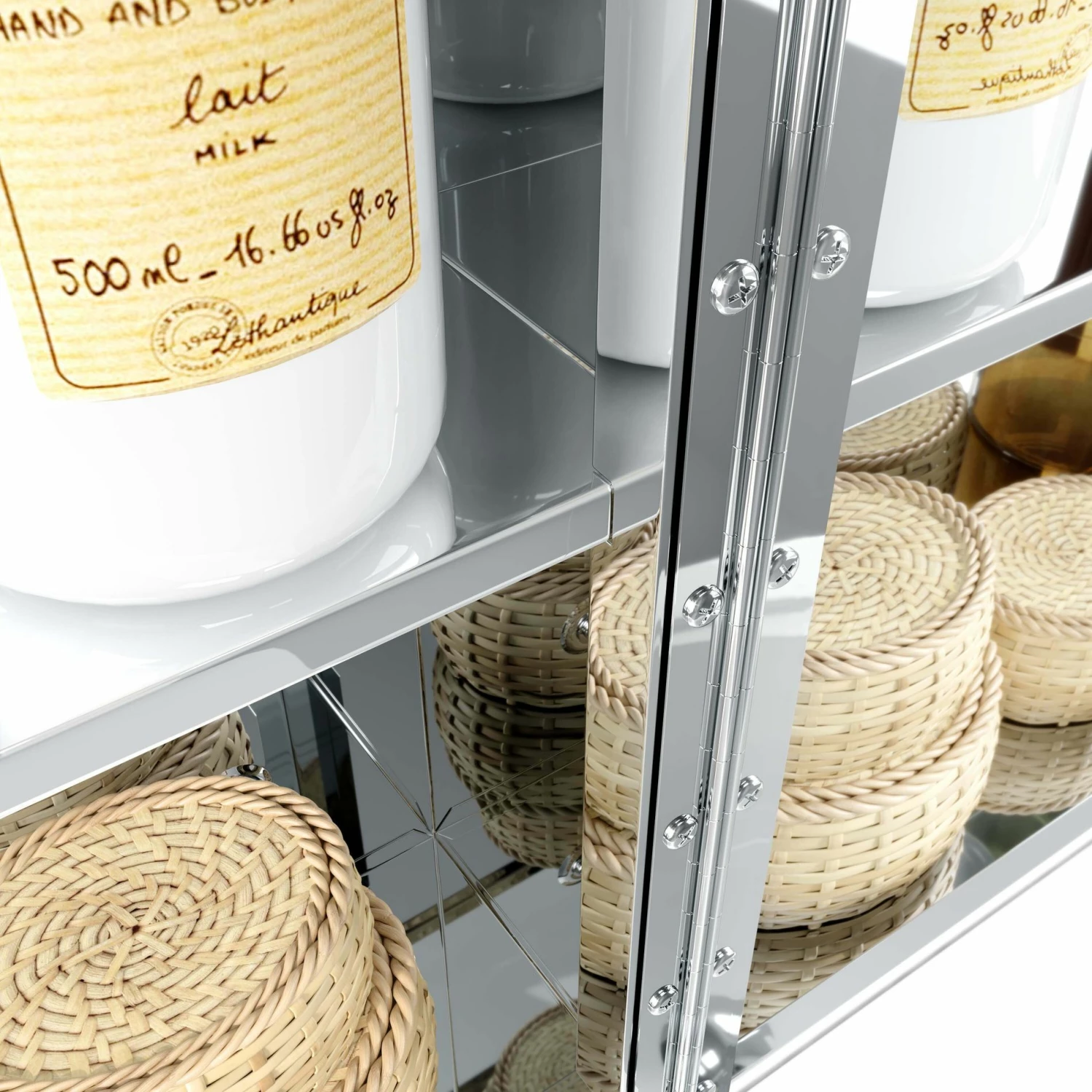 Emielia Illuminated LED Mirror Cabinet 650x1200mm - Image 5