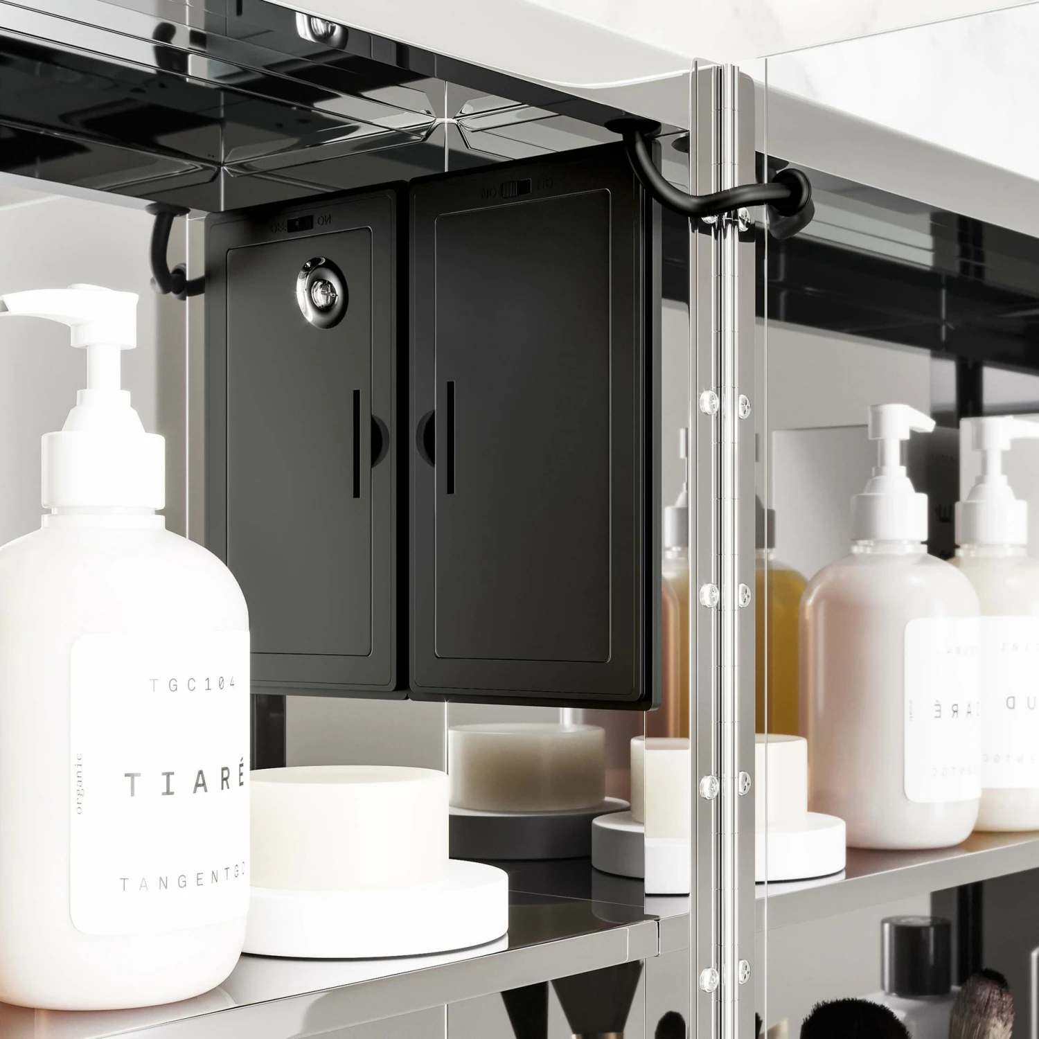 Madison Battery Operated Illuminated LED Mirror Cabinet 600x800mm - Image 4