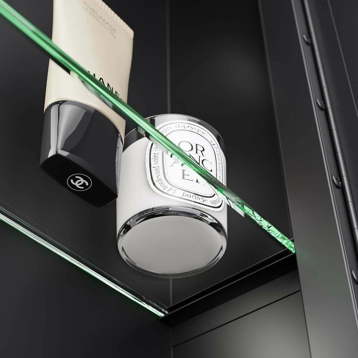 Mia Black Framed Illuminated LED Mirror Cabinet 710x500mm - Image 5