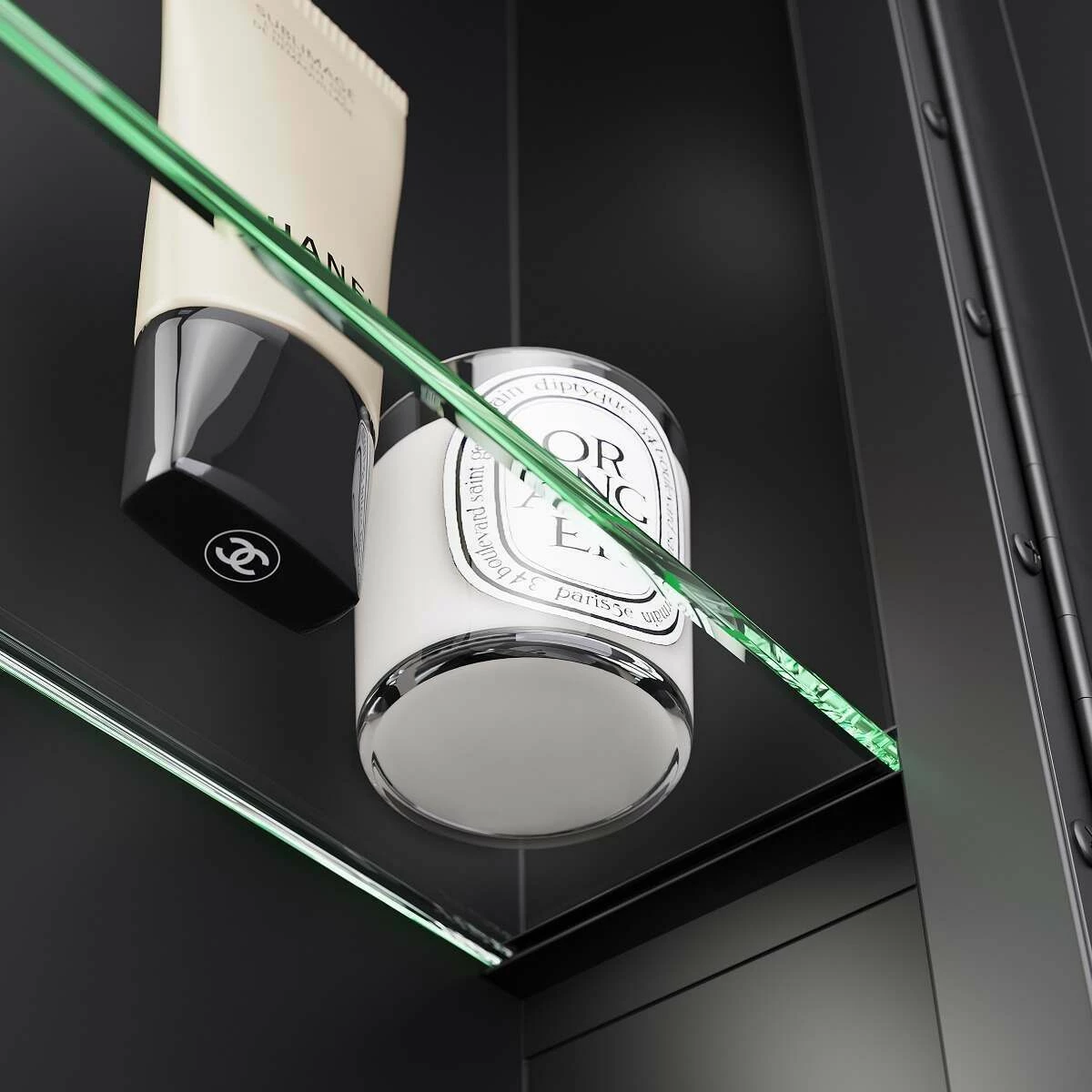 Mia Black Framed Illuminated LED Mirror Cabinet With BLUETOOTH Speaker 710x500mm - Image 5