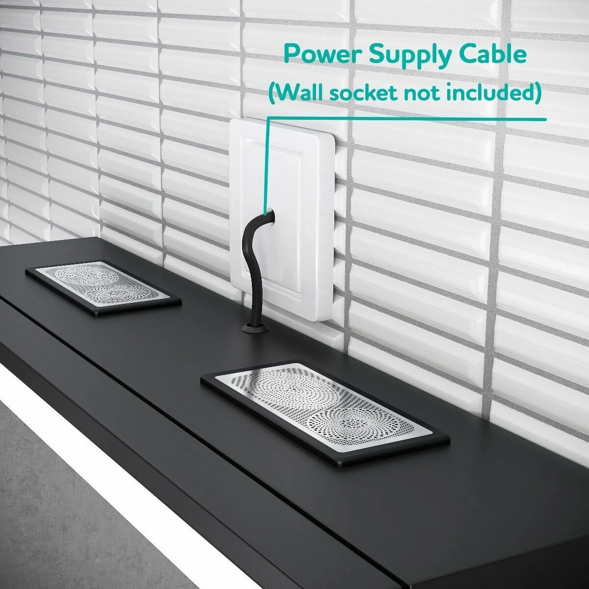 Mia Black Framed Illuminated LED Mirror Cabinet With BLUETOOTH Speaker 710x500mm - Image 9