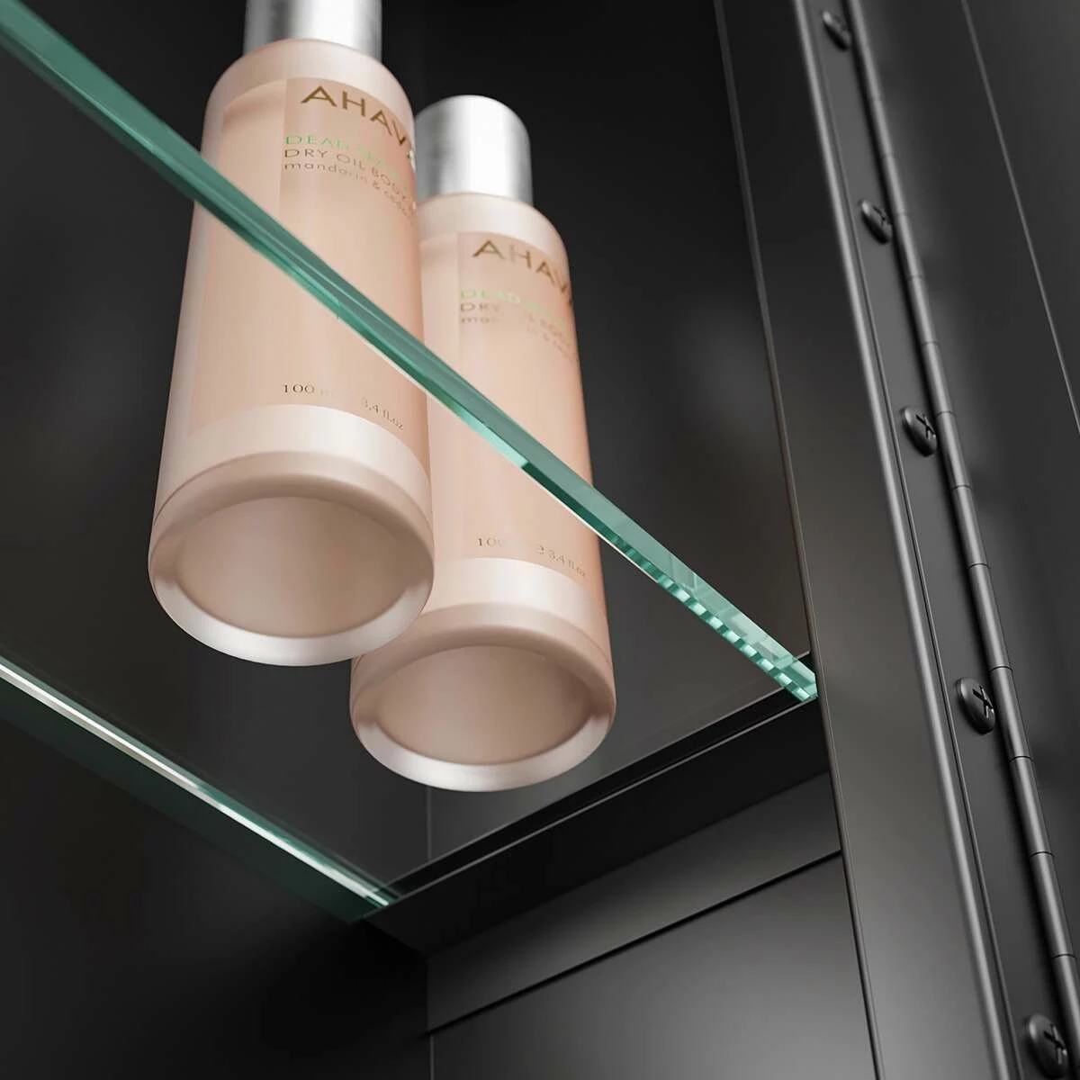 Olivia Battery Operated Black Framed Illuminated LED Mirror Cabinet 710x500mm - Image 6