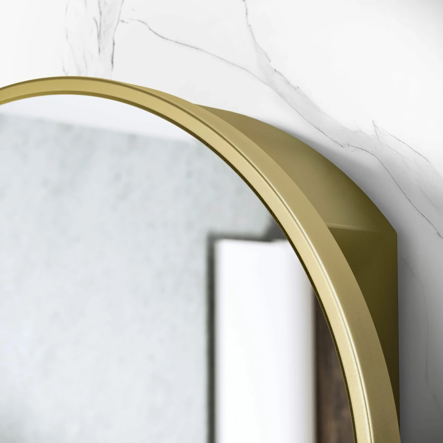 Mollie Matt Brass Round Mirror Cabinet 600mm - Image 6