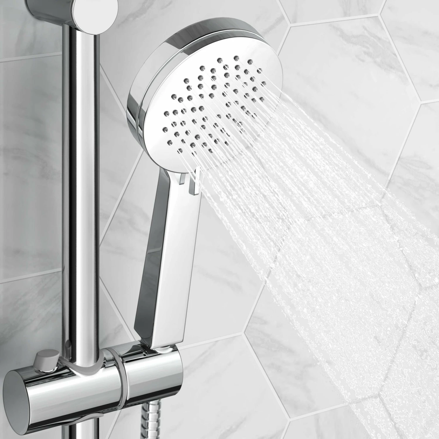 Ballina Premium Bath Mounted Thermostatic Bath Filler Set With Multi-function Hand Shower - Image 2