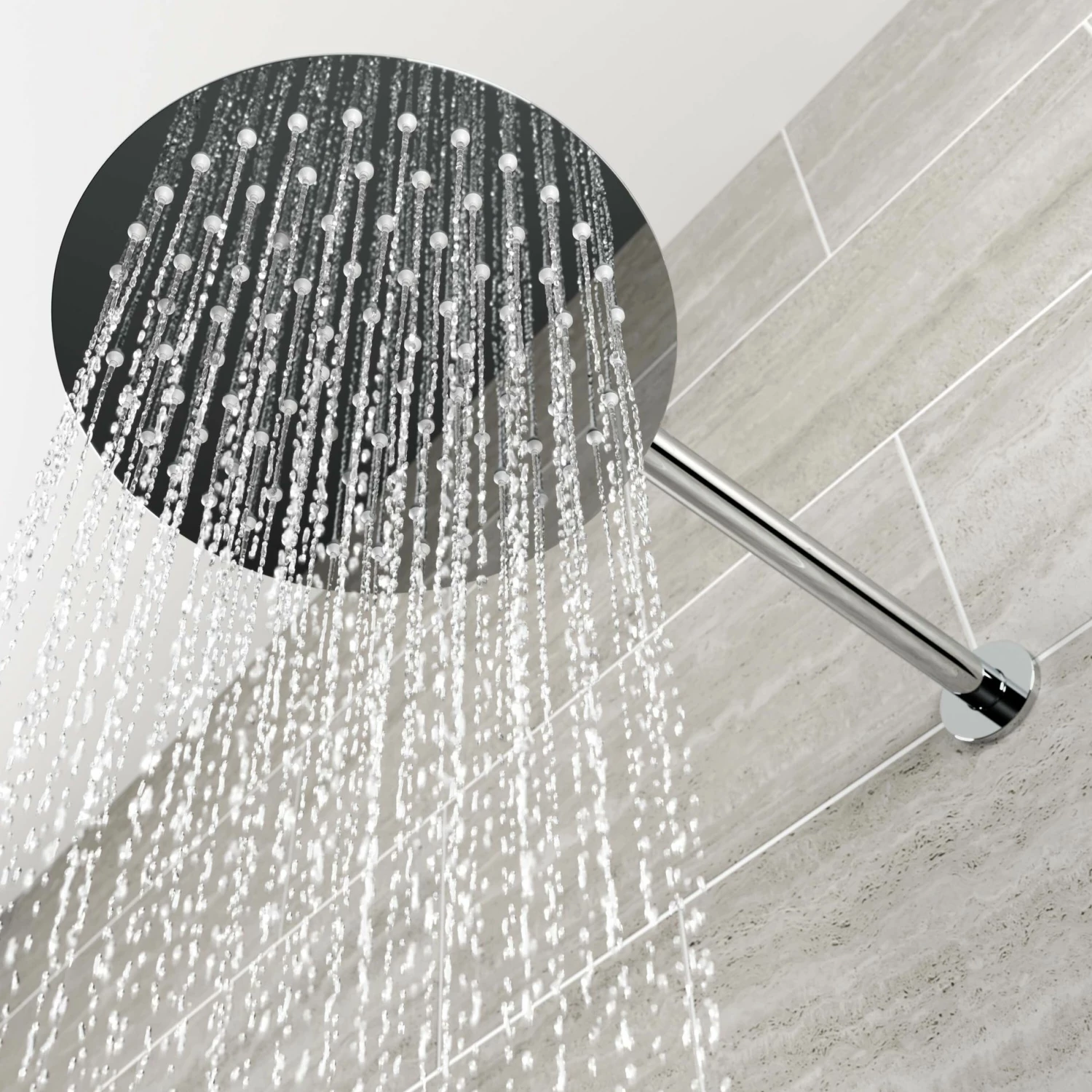 Ballina Premium Chrome Round Thermostatic Shower Set - 200mm Head & Slider Hand Shower - Image 2