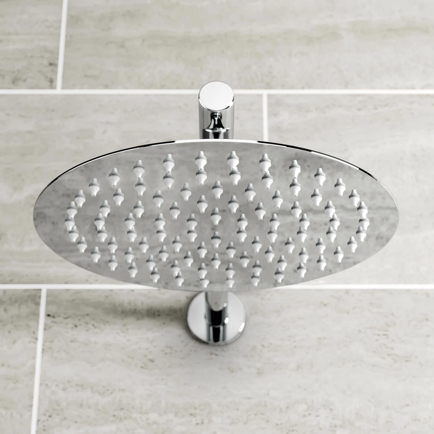 Ballina Premium Chrome Round Thermostatic Shower Set - 200mm Head & Slider Hand Shower - Image 3