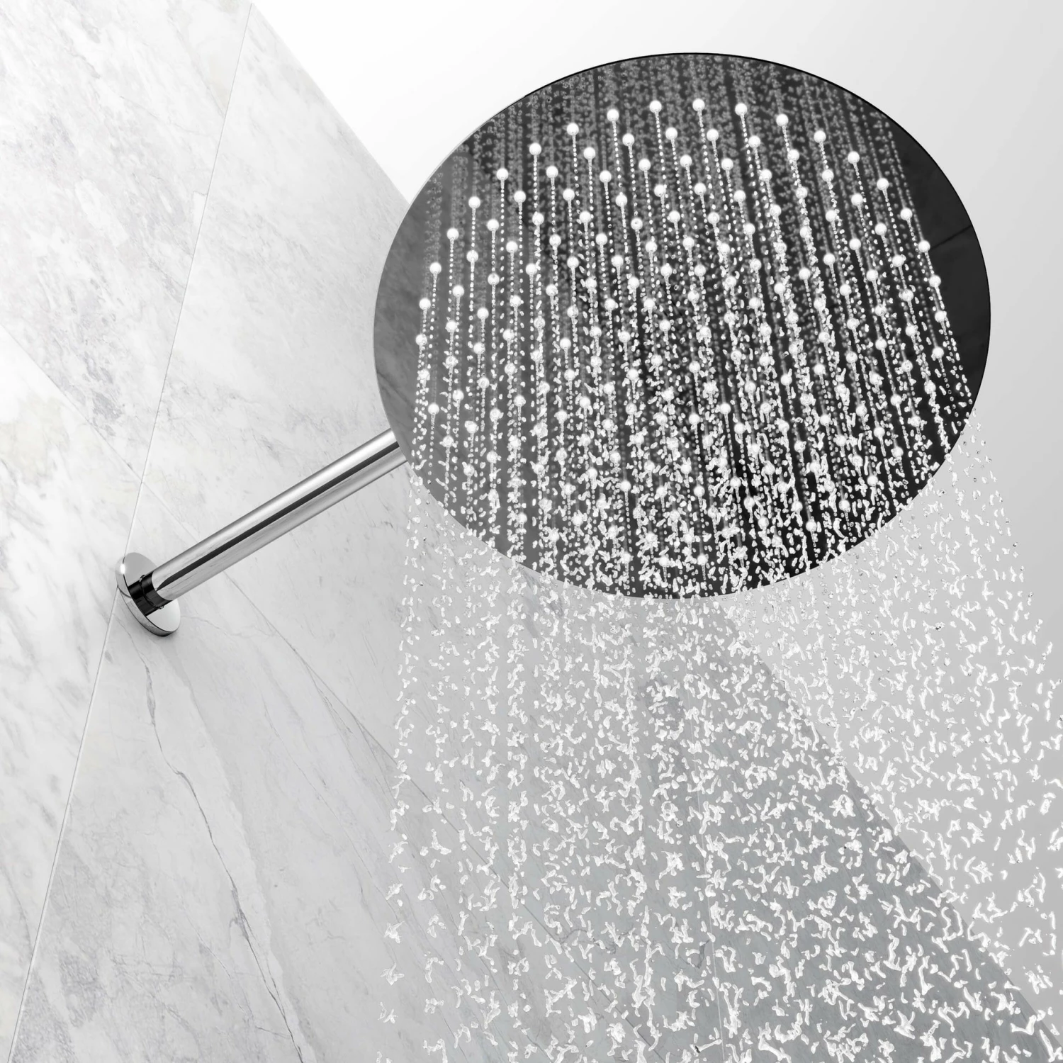 Ballina Premium Chrome Round Thermostatic Set - 300mm Head, Hand Shower & Body Jets - Image 2